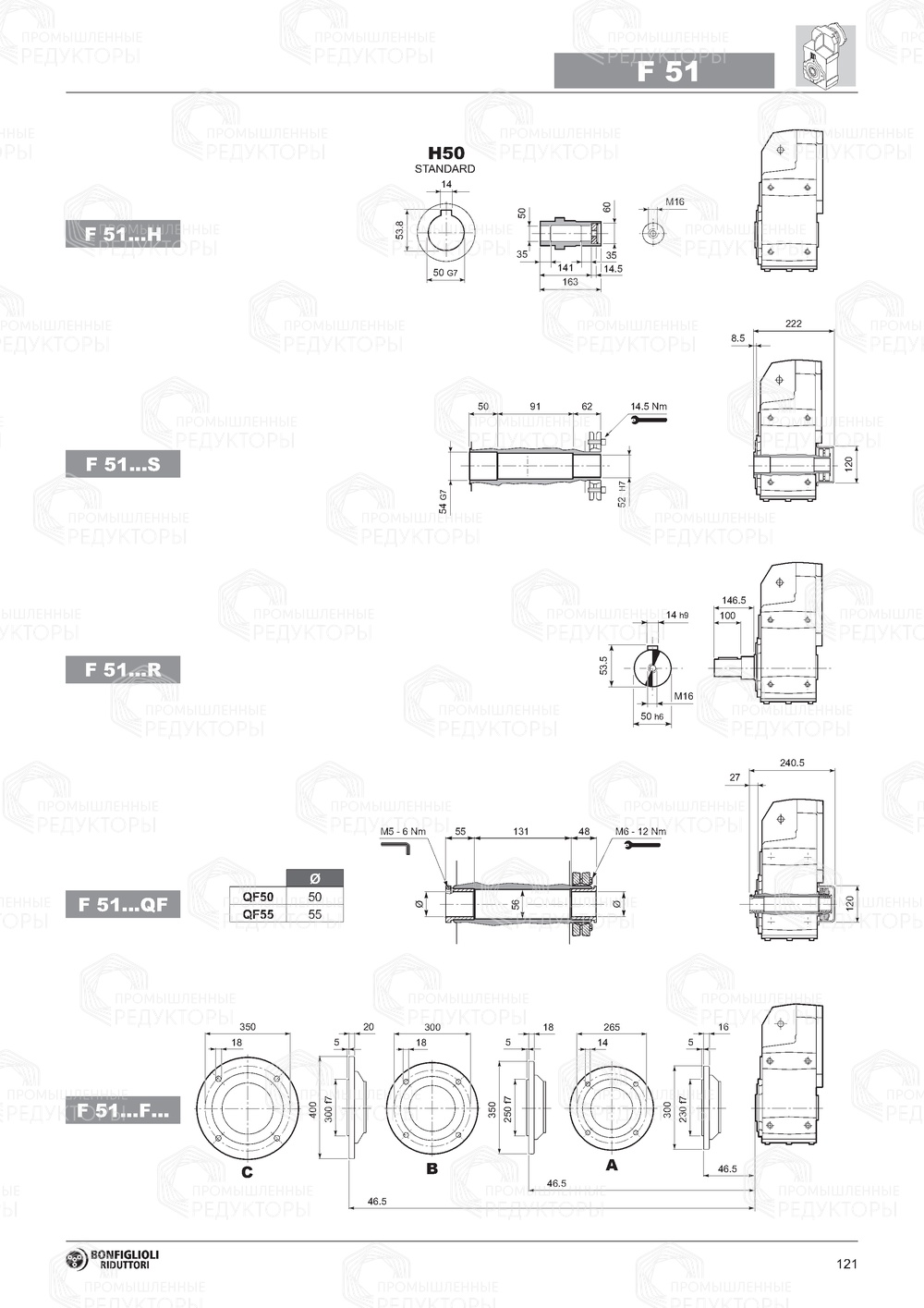 Мотор-редуктор Bonfiglioli F 51 Bonfiglioli F 51
